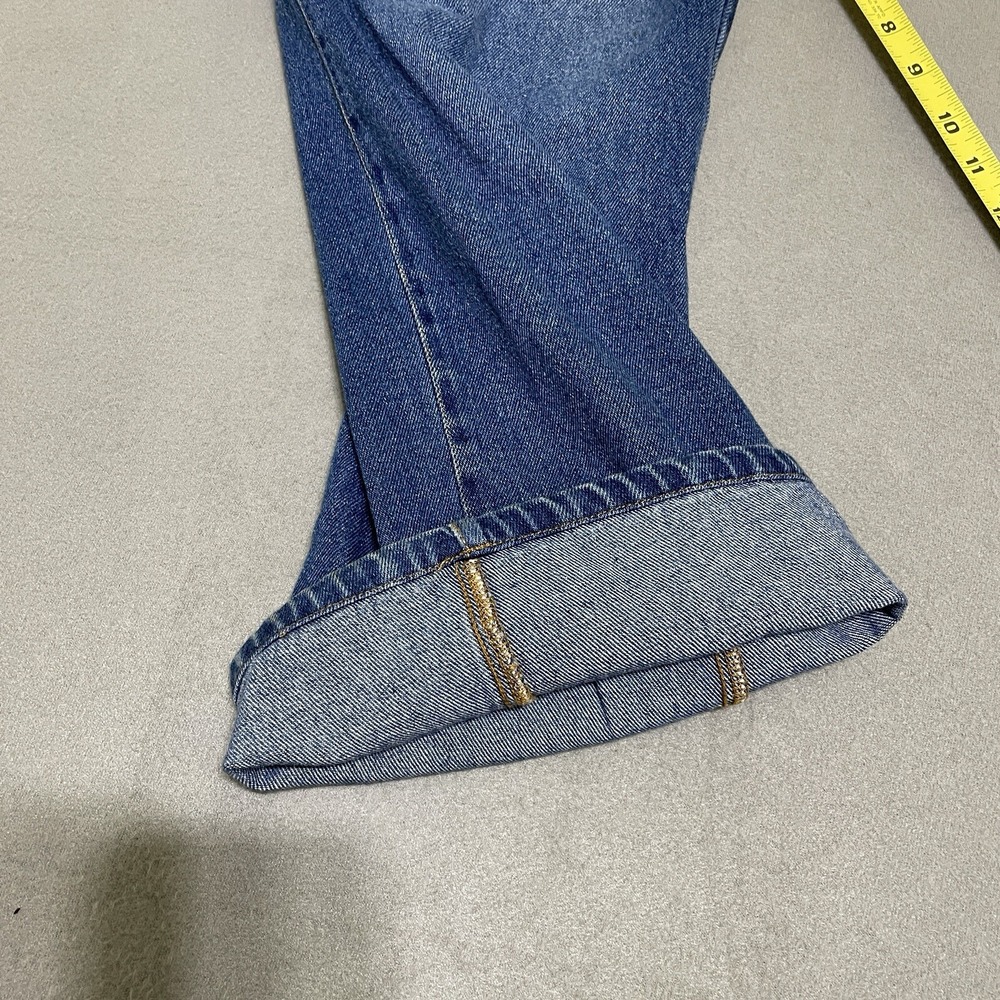 VINTAGE Mens Wide Leg Baggy Jeans 40x30 Blue Denim Skate 90's Y2K WORN-IN Grunge - Picture 15 of 16